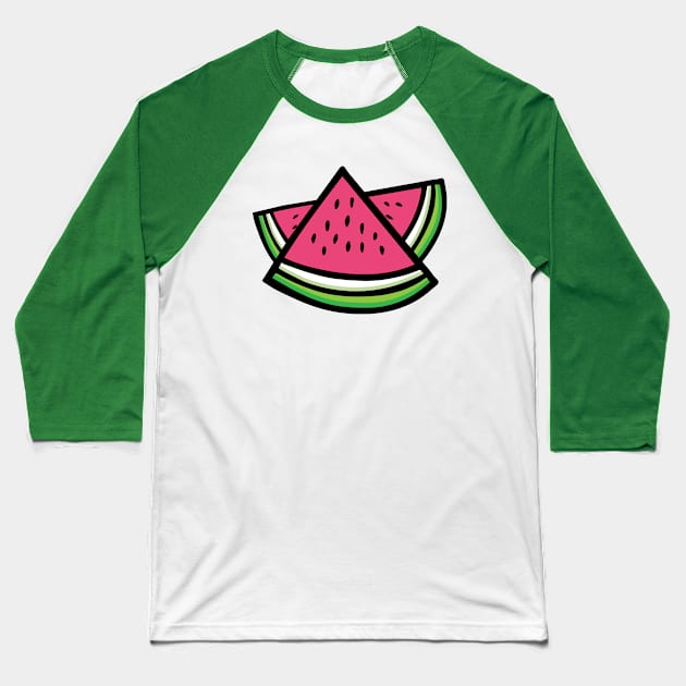 Watermelon Baseball T-Shirt by majoihart